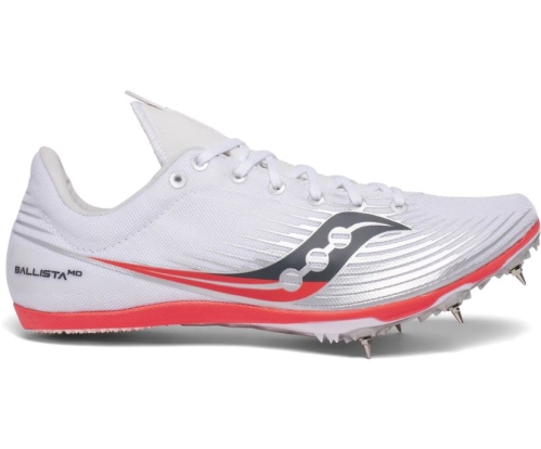 Tenis Saucony Ballista MD Mujer Zapatillas Running Blancas / Rojas México MX-625-PI